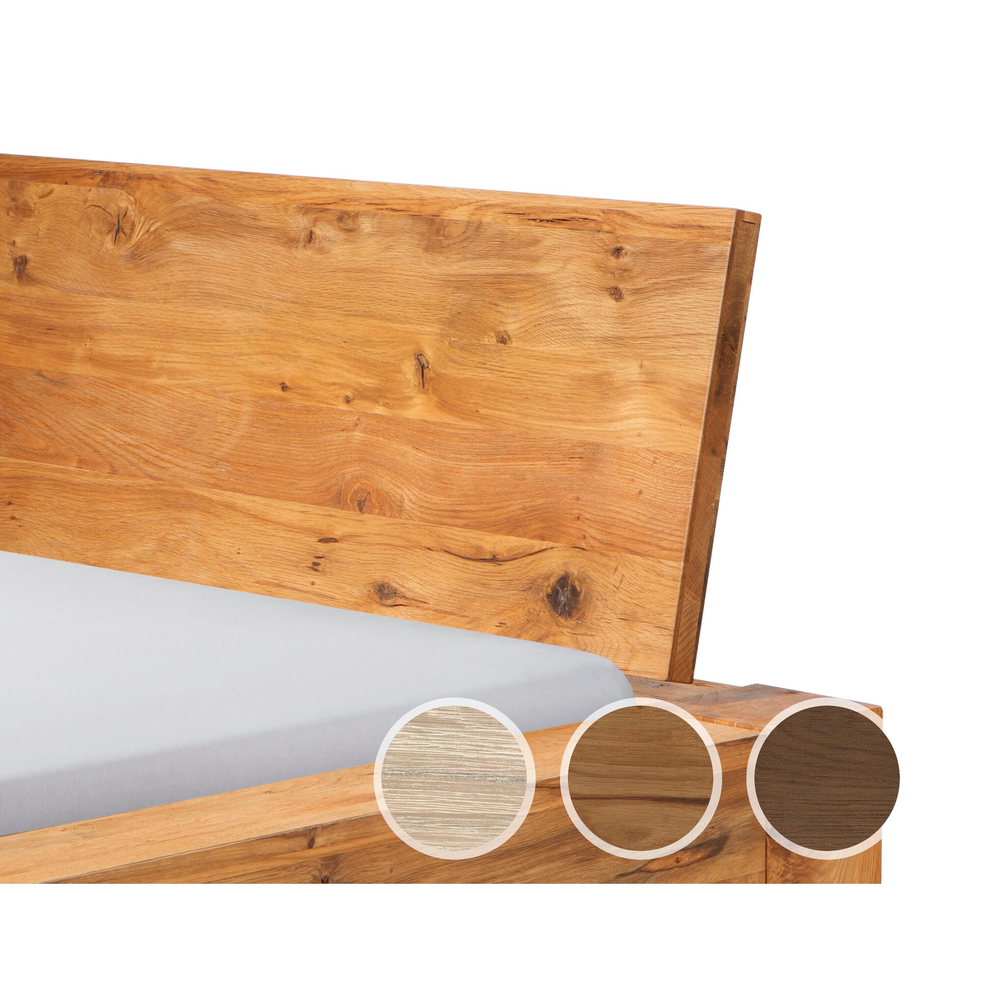 Hasena Oak-Line Wild Kopfteil Sion Wildeiche 160 cm / Wildeiche pure, gebürstet, geölt Image