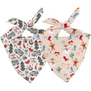 Dog Bandana Co. Holiday Movie Dog Bandana, White, Small: 6 to 14-in neck