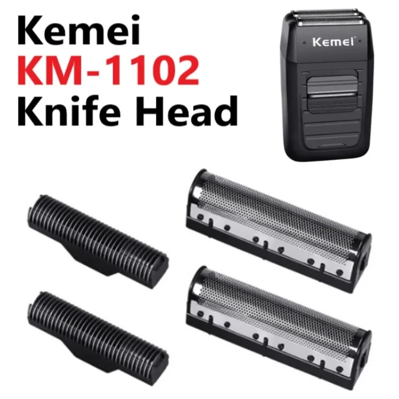 Kemei 1Set Clipper Klinge Für Km-1102 Clipper Elektrische Rasierer Teile Net Sharp Rasieren Austauschbare Messer Köpfe Messer Kopf Abdeckungen Image