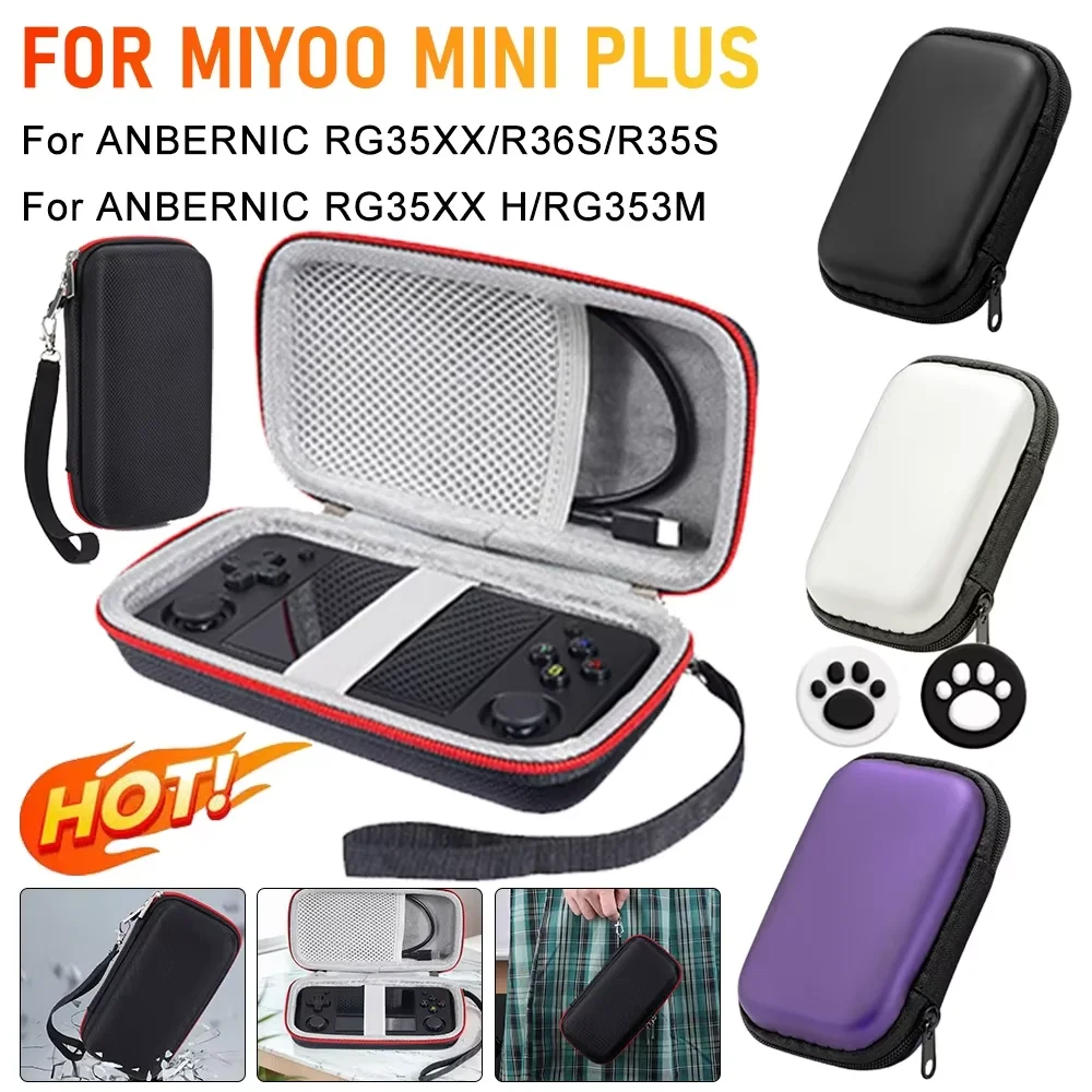 EVA-Tragetasche für R36S-Hülle, Retro-Videospiel-Taschen, EVA-Hülle für RG35XX R35S Miyoo Mini Plus, gegründete Schutztasche