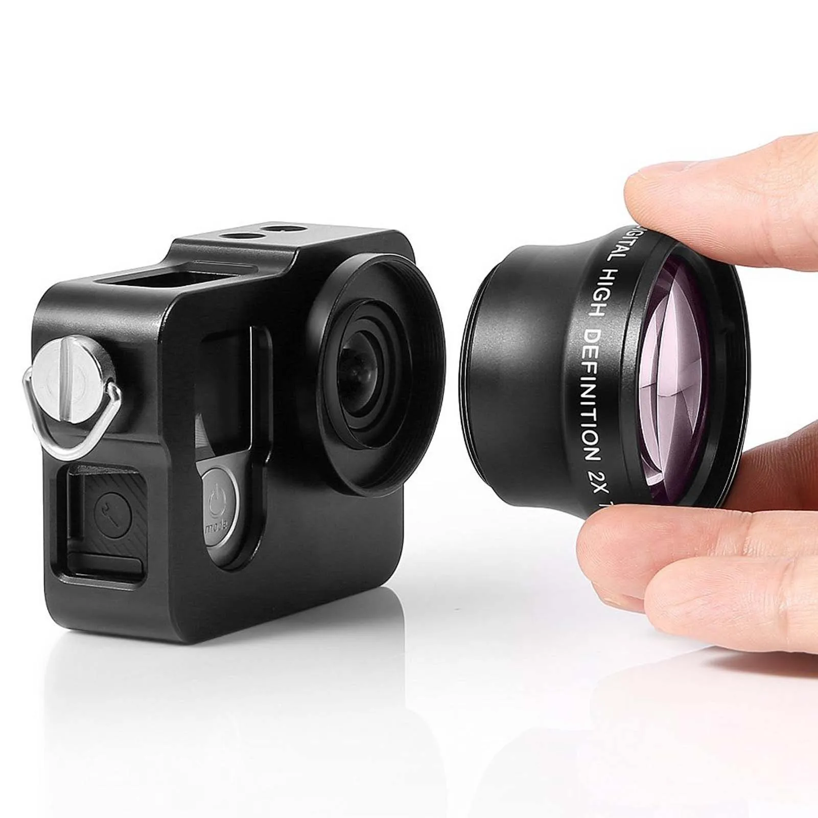 2X Objektiv Kameraobjektiv 2X Vergrößerung High Definition Konverter Teleobjektiv für 37mm Mount Kameraobjektiv High Definition Objektiv Image