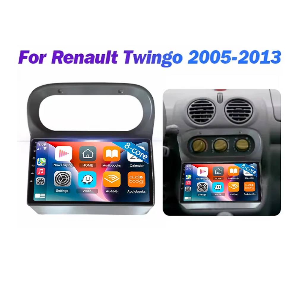 Für Renault Twingo 2005-2013 Android 15 Auto Radio Multimedia Video Player Carplay Auto WIFI + 4G GPS Autoradio Stereo Kopf Einheit Image
