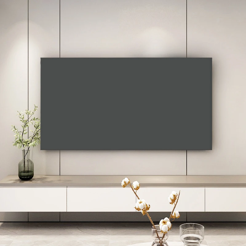 Housse anti-poussière pour capot de télévision LCD, couleur unie, élastique, décorative, en tissu universel pour 32/42/46/55/69/76/85 pouces