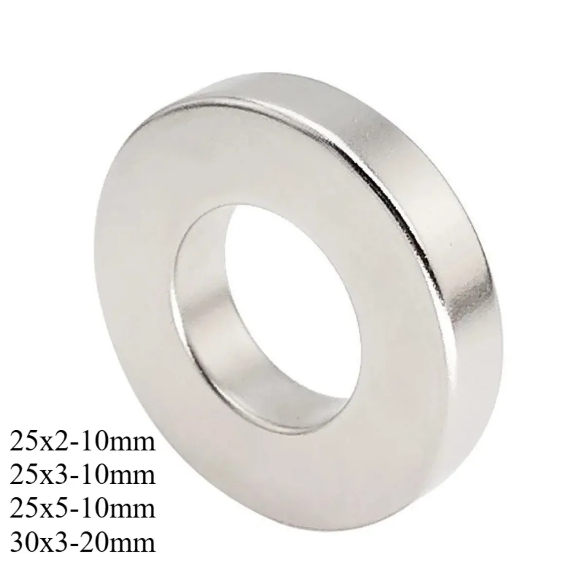 N35 25x2-10 25x3-10 25x5-10 30x3-20 Ring Starkes gerades Loch rund Standard Neodym Magnete Rundes Whiteboard Diy Heimbüro