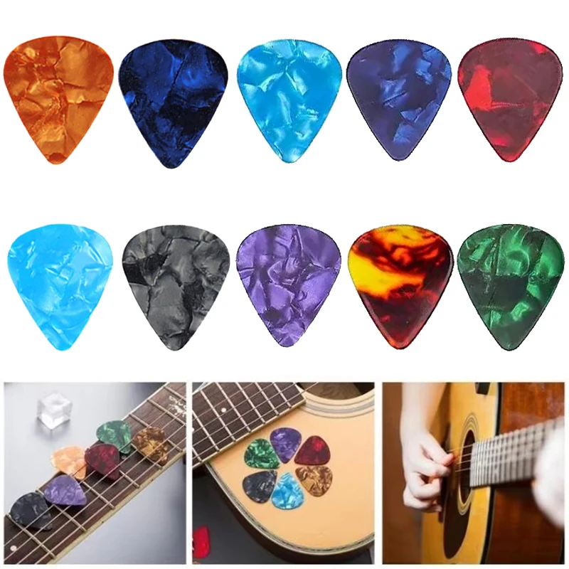 Gitarre Picks Celluloid Multi ABS Plektrum Gezupft String Instrument Zubehör Für Akustische Elektrische Gitarre Bass Liebhaber TMZ Image