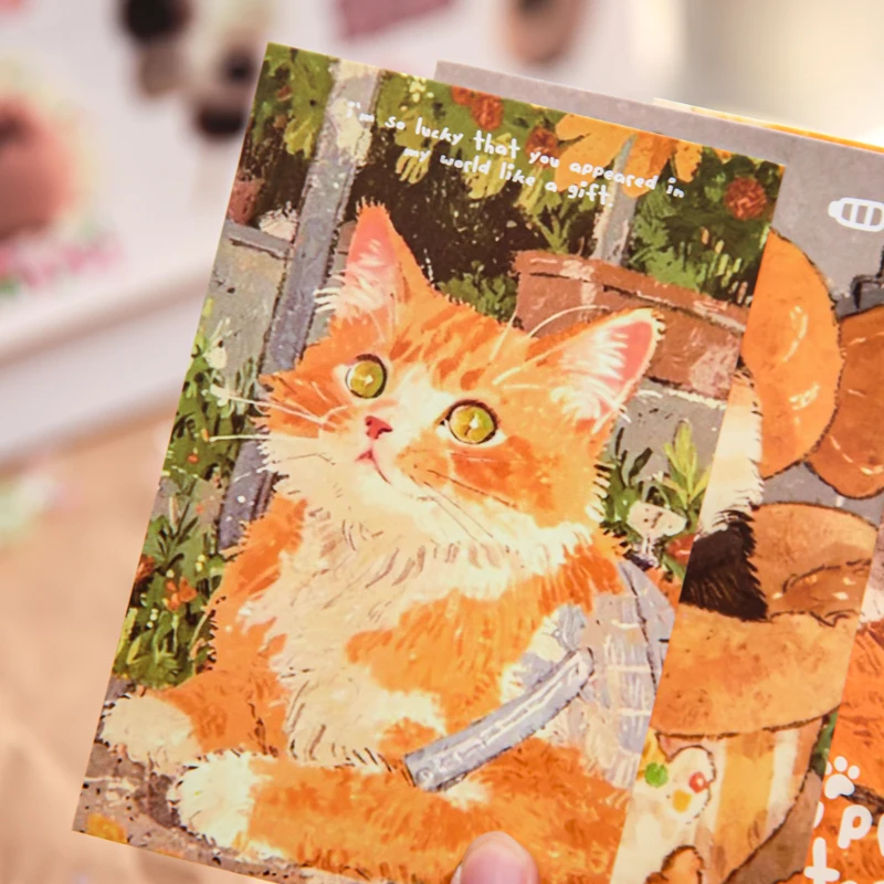 30 Blatt Kawaii Ins süße Haustier-Nachricht Gedenkkarte Postkarte DIY handgemachte Scrapbook-Material Kartenpapier Image