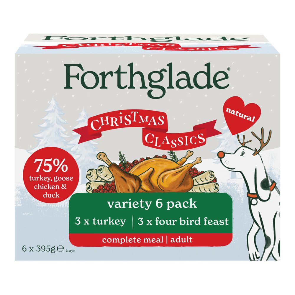 12x395g Christmas Classic Grain Free Adult Complete Meal Forthglade Wet Dog Food