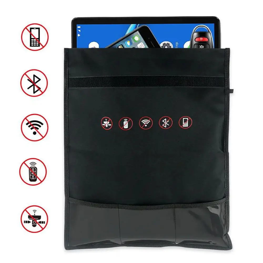 Borsa per blocco segnale RFID Borsa per protezione segnale anti-radiazioni per telefono cellulare Custodia per gabbia Faraday per custodia a portafoglio Carta d'identità Chiave per auto