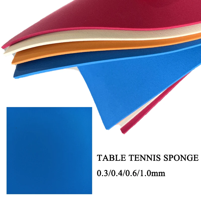 Table Tennis Sponge Ultra Thin & Light 0.3/0.4/0.6/1.0mm High-density Beige Blue Ping Pong Sponge for Table Tennis Rubber 1/2pcs