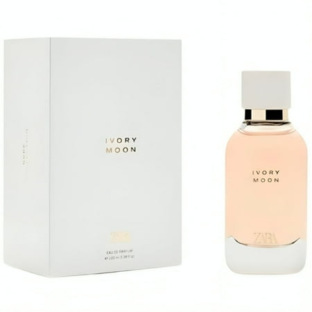 Zara Ivory Moon Women Perfume Feminine Woody Floral Fragrance with Peach Blossom Scent White Flowers & Salted Vanilla Eau de Parfum EDP 100ml (3.4 fl. oz.)