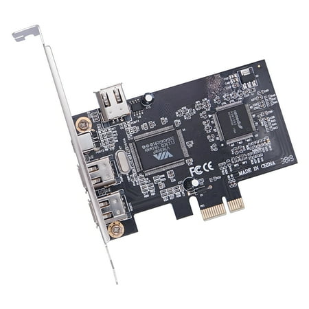 Chenyang PCI-E 1X 4X 16X to Firewire 400 Capture Card IEEE 1394a PCI Express 4 Ports Card 6Pin and 4Pin IEEE-1394 400Mbps Adapter for Windows Mac Os Linux