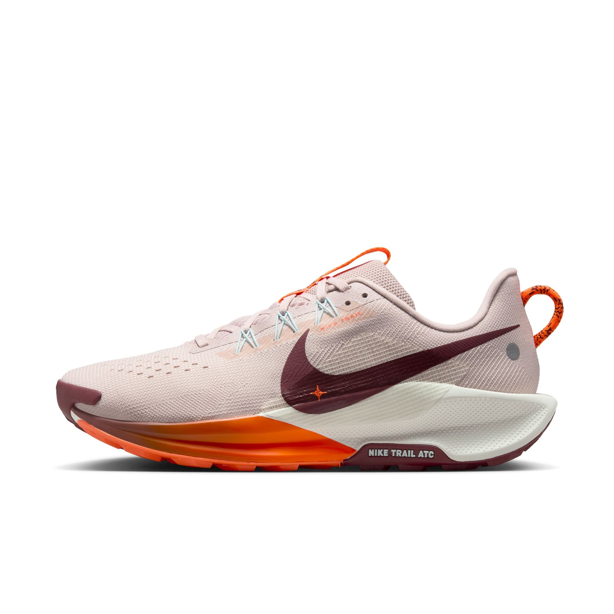 Laufschuh NIKE "NIKE REACTX PEGASUS TRAIL 5", Herren, Gr. 47,5, silt rot, schwarz team rot, hyper crimson, Synthetik, Textil, Schuhe Laufschuh