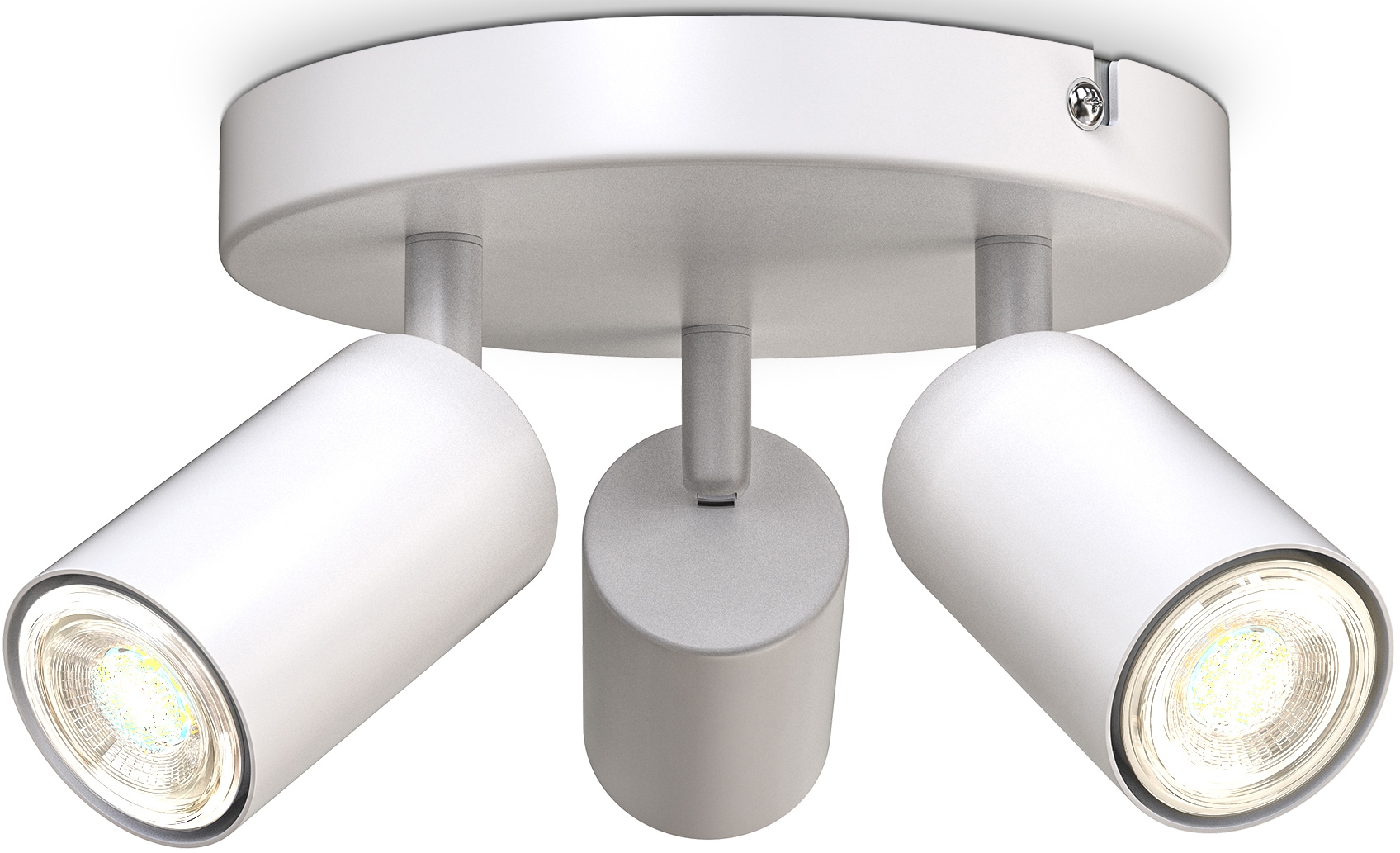 B.K.LICHT Deckenspots, weiß, 3, H: 9cm, 1 Stk., Leuchten, 3-flammige Spotlampe, rund, schwenkbar, drehbar, GU10, schwarz