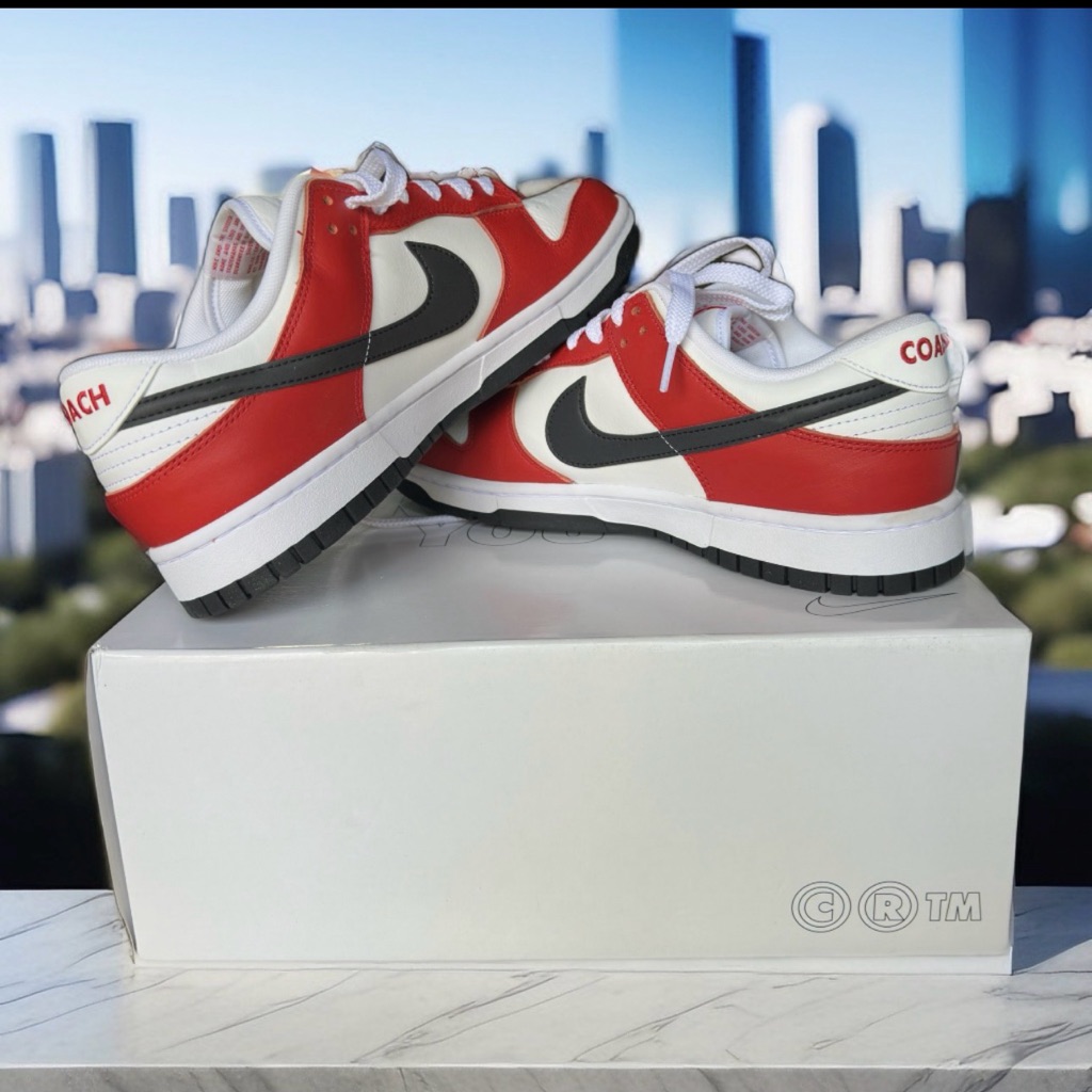 Nike Shoes | Custom Nike Red And White Nike Dunk Low-Top | Color: Red/White | Size: 10