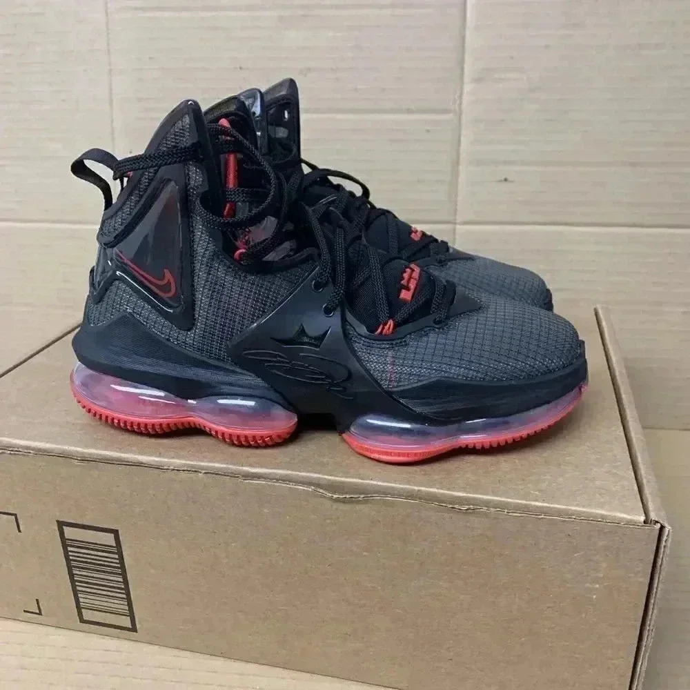 Nike Shoes | 1497. Nike Mens Lebron 19 Space Jam Basketball Shoes-Black/Red-Us 8 Mens | Color: Black/Red | Size: 8