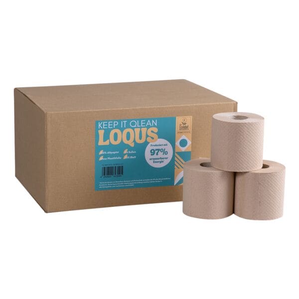 LOQUS Toilettenpapier »Recycling« 2-lagig 24 Rollen (1 Pack à 24 Rollen) Image