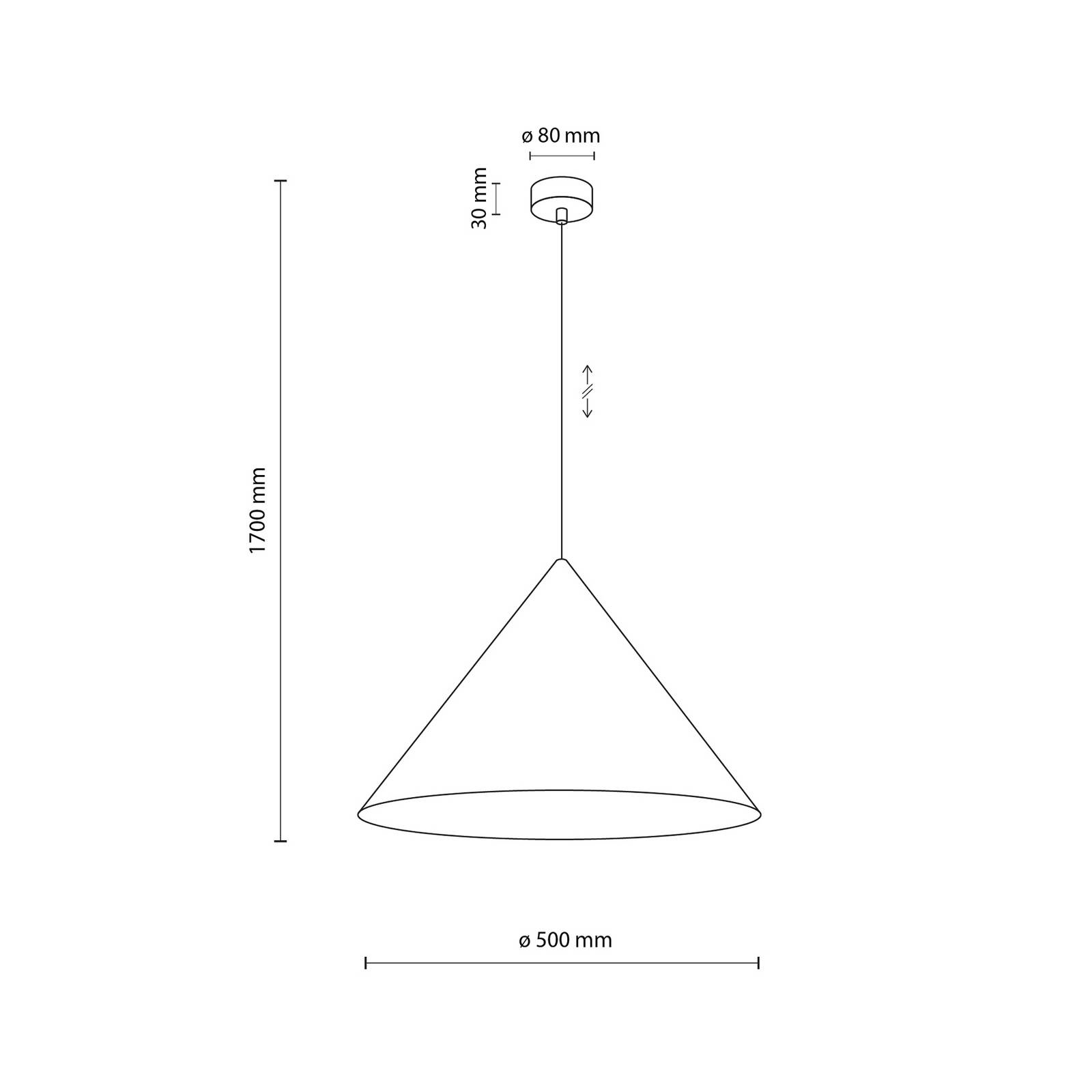 Hängeleuchte Cono, 1-flammig, Ø 50 cm, braun, E27 Cono TK Lighting, dimmbar, braun / rost, für Wohn- / Esszimmer, Metall, Modern