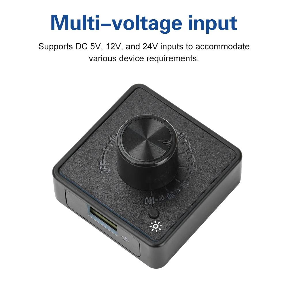 4-Draht PWM-Lüftergeschwindigkeit ​ ​ Regler PD QC für Schnellladung Typ C DC 24V 12V 5V DC 5V bis 12V Boost für DIY-Lüfter Image