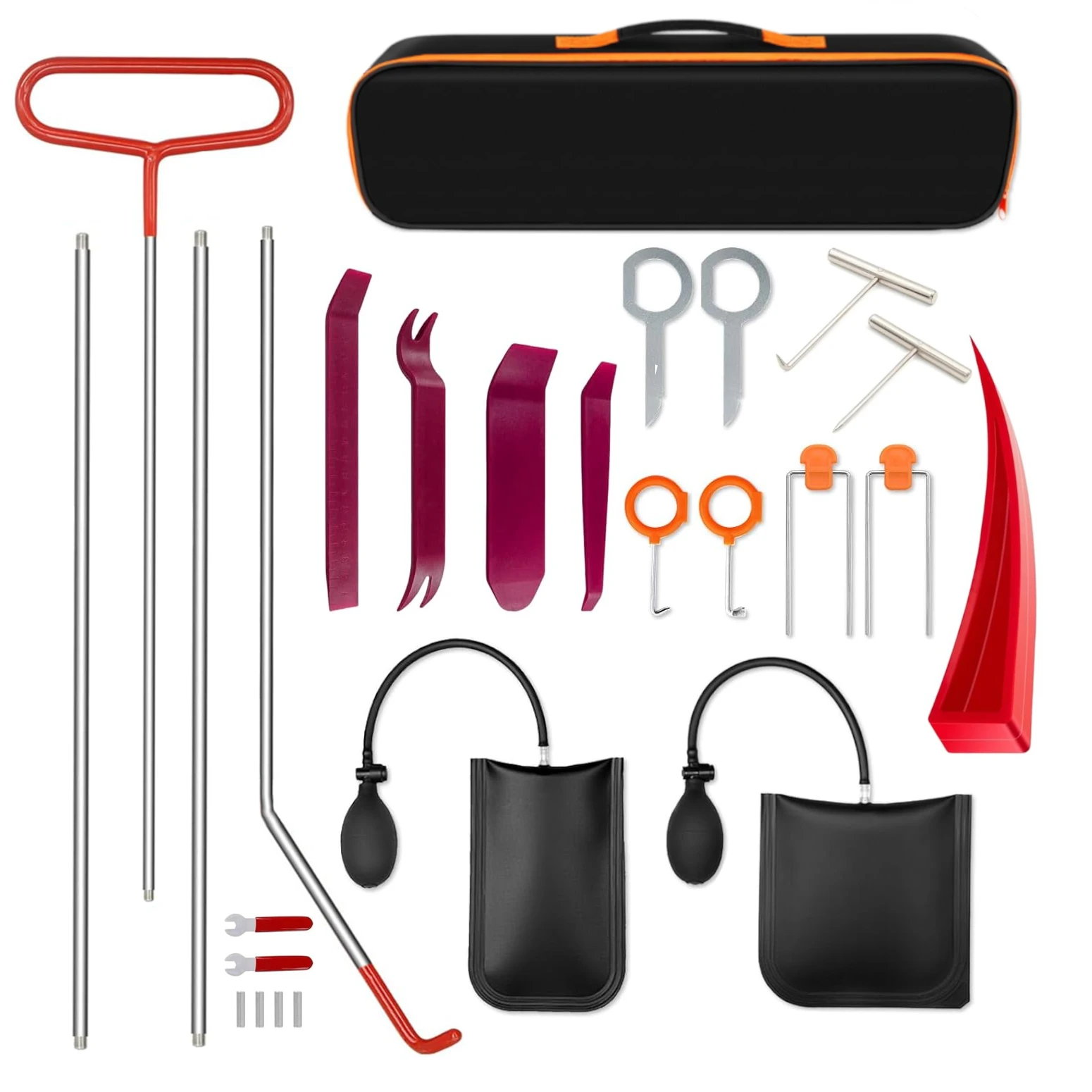 10/26PCS Auto Tür Tool Kit Aufblasbare Luftpumpe Auto Fenster Tür Öffnen Befestigungs Greifer Lange Reichweite Kits auto Tür Reparatur Hand Werkzeuge Image