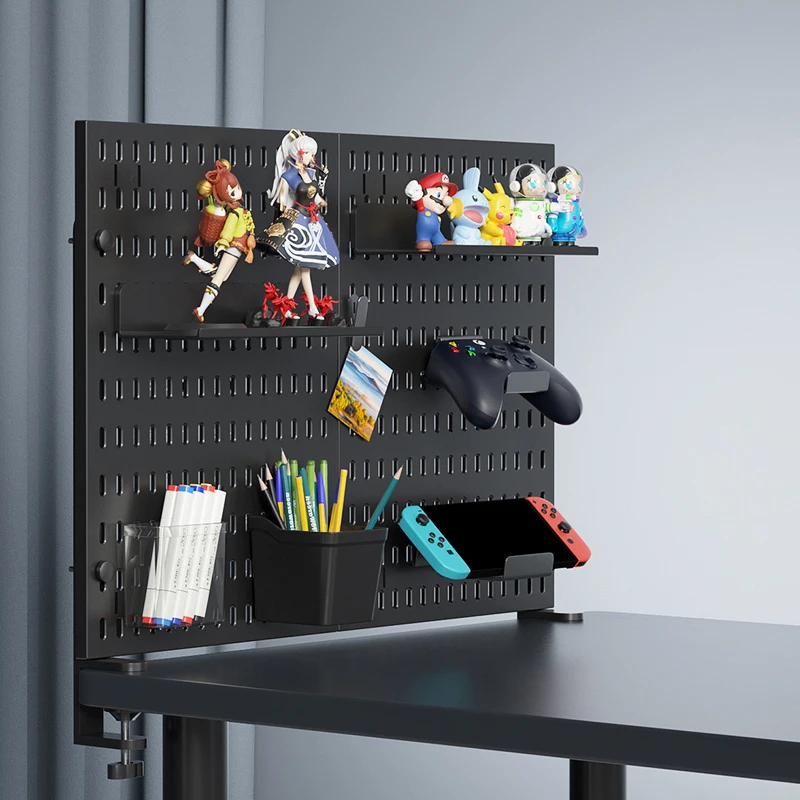 Stehende Büro-Stecktafel-Aufbewahrung. Nein – Bohren, Clip – am Desktop-Rack mit zahlreichem DIY-Zubehör. Image