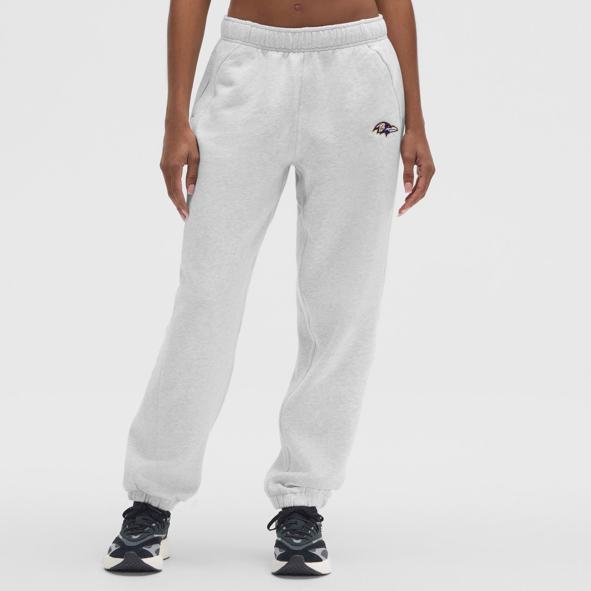 Damen-Jogginghose „Lululemon Heathered Core Ultra Light Grey Baltimore Ravens Scuba Mid-Rise Oversized“ Image