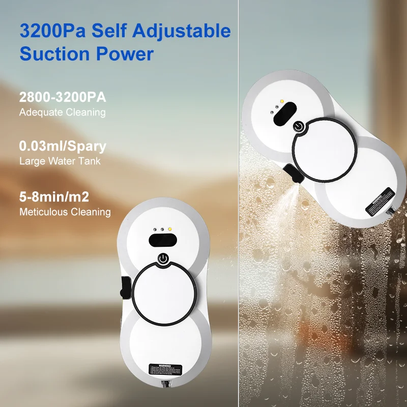 UPS Power Robot lave-vitre pour laver les fenêtres aspirateur nettoyage du verre appareil ménager Robot de nettoyage intelligent