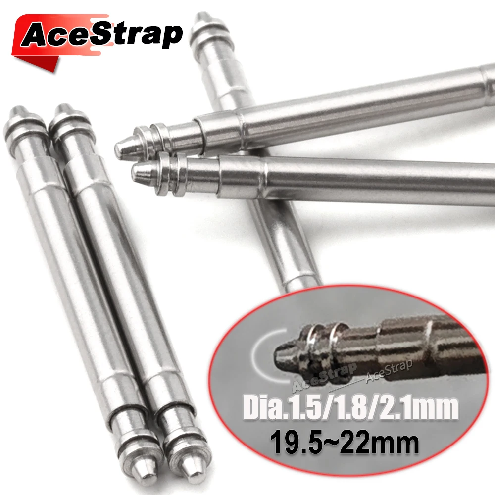 316L Edelstahl Uhrenarmband Federstege 20 mm 21 mm 22 mm 19,5 mm 20,5 mm 21,5 mm Stifte Uhrenarmbänder Verbindungsstifte 1,5 1,8 2,0 mm 5 Stück Image