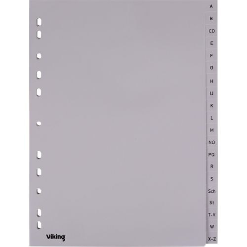 Viking A - Z Alphabetische Register DIN A4 Grau 20-teilig PP (Polypropylen) 11 Löcher Image