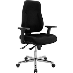 Realspace Signum Bürostuhl Synchronmechanismus Stoff 3D Armlehnen Höhenverstellbarer Sitz Schwarz 110 kg 645 x 695 x 1.240 mm Image