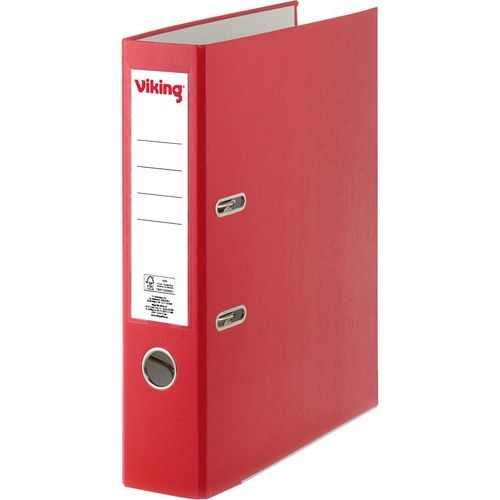 Viking Breit Ordner DIN A4 75 mm Rot 2 Ringe Pappkarton, PP (Polypropylen) Matt Hochformat Image
