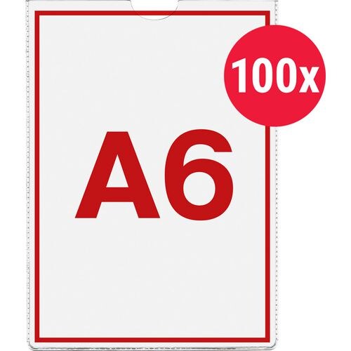 Esselte Pocket Kartenhülle DIN A6 Glasklar Transparent 120 Mikron PP (Polypropylen) 100 Stück Image
