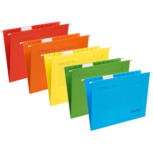 Djois Euroflex Hängemappe DIN A4 Farbig sortiert Pappe 50 Stück Image