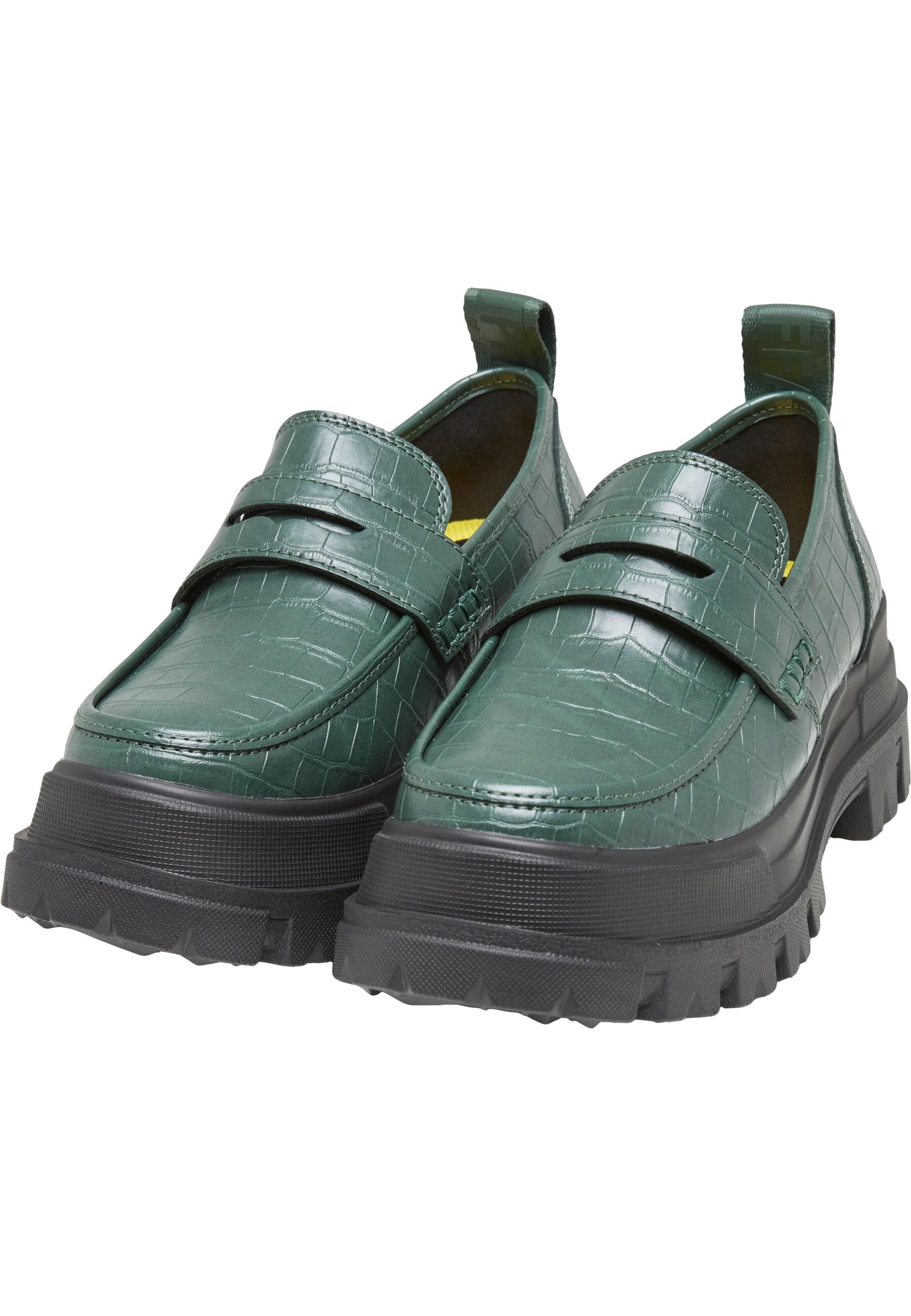 Trainingsschuh BUFFALO "Buffalo aspha loafer", Damen, Gr. 37, grüncroco, Kunstfaser, unifarben, Schuhe