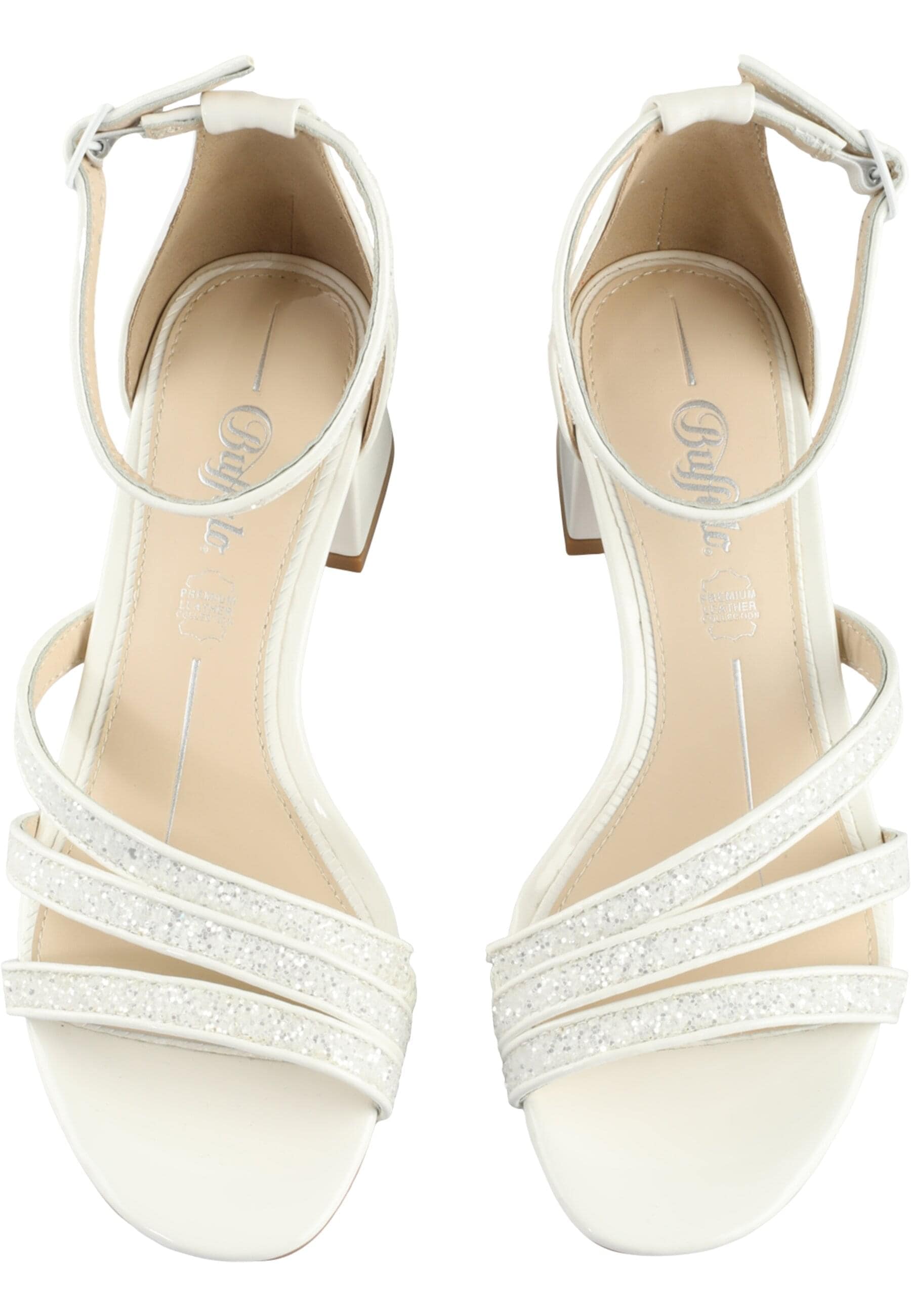 High-Heel-Pumps BUFFALO "Buffalo LUCY GLAM", Damen, Gr. 37, weiß, Polyurethan, unifarben, Schuhe