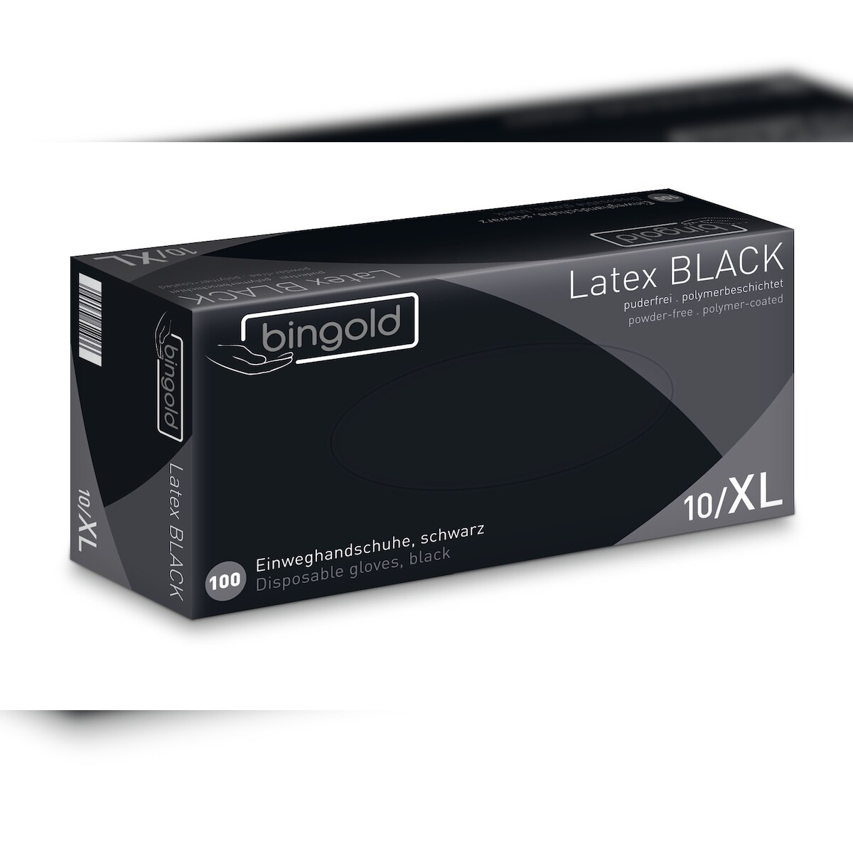Bingold BINGOLD Latex BLACK Einmalhandschuhe Latex black XL Image
