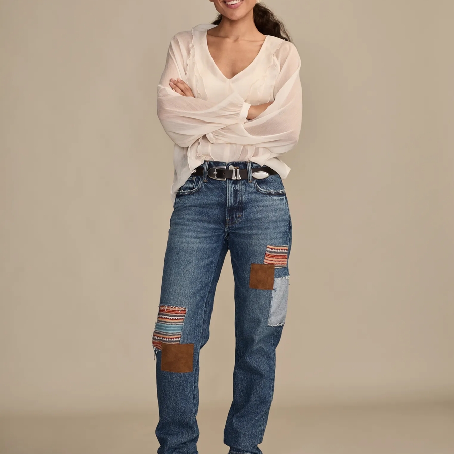 Lucky Brand Lucky Legend Mid Rise Boy Jean - Women's Jeans Denim Pants in Jamboree Wash, Size 28 x 31