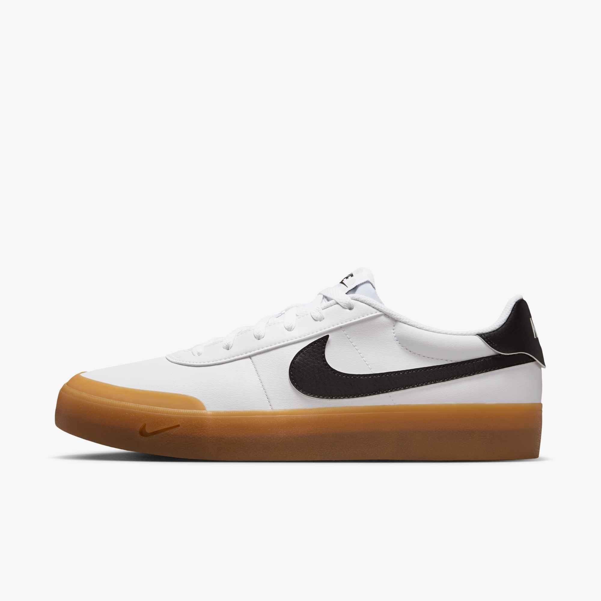 Sneaker NIKE SPORTSWEAR "COURT SHOT", Herren, Gr. 41, weiß, schwarz, gum light braun, Synthetik, Schuhe Sneaker