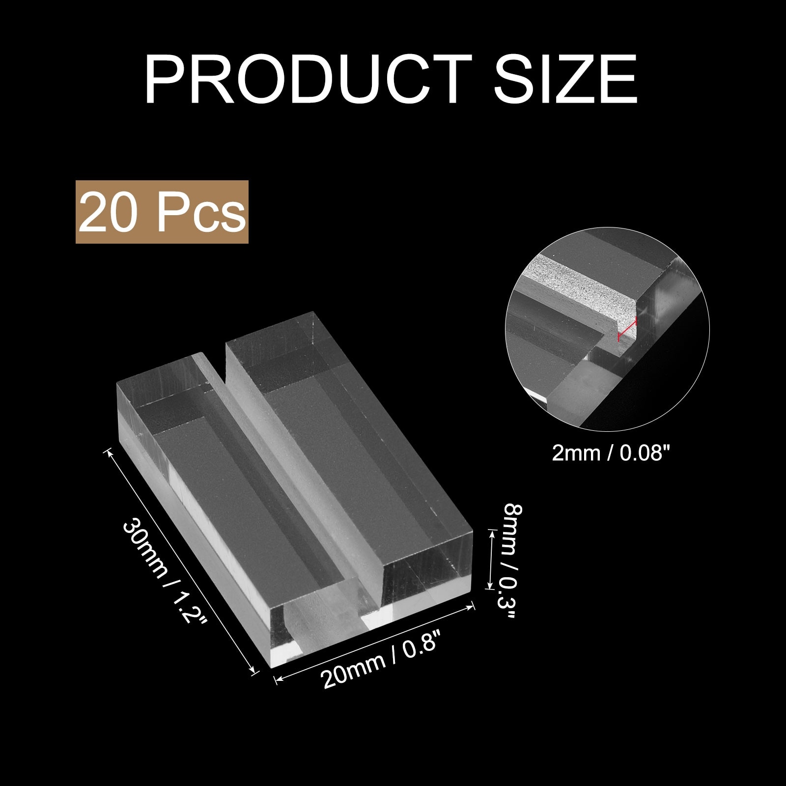 Acrylic Place Card Holders Card Holder Stand - Transparent