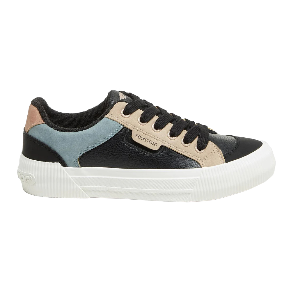 Rocket Dog - Damen Sneaker "Cheery Sporty", Blockfarben (Schwarz)
