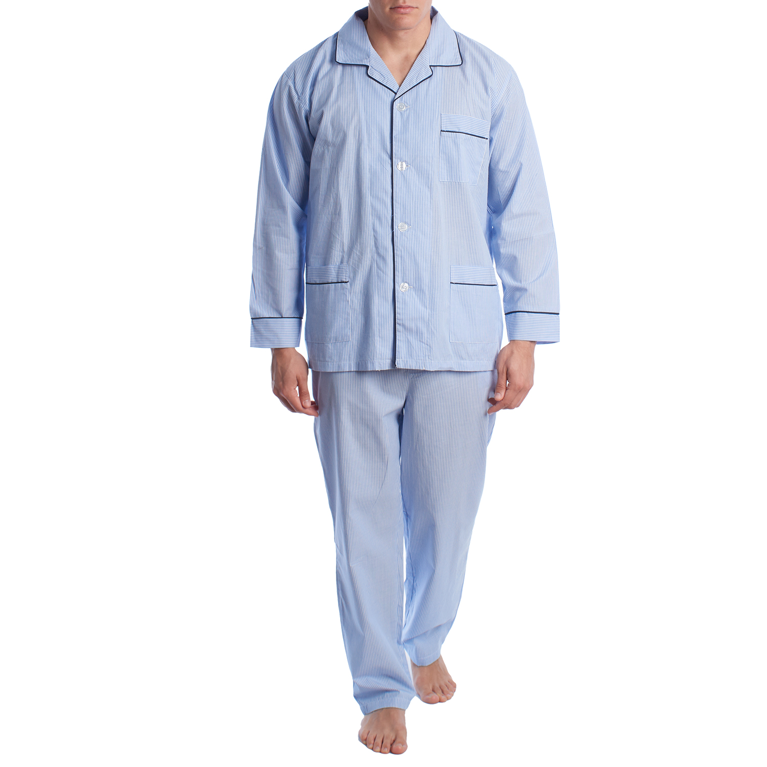 Schlafanzug aus Baumwoll-Popeline für Männer KLP5 Image