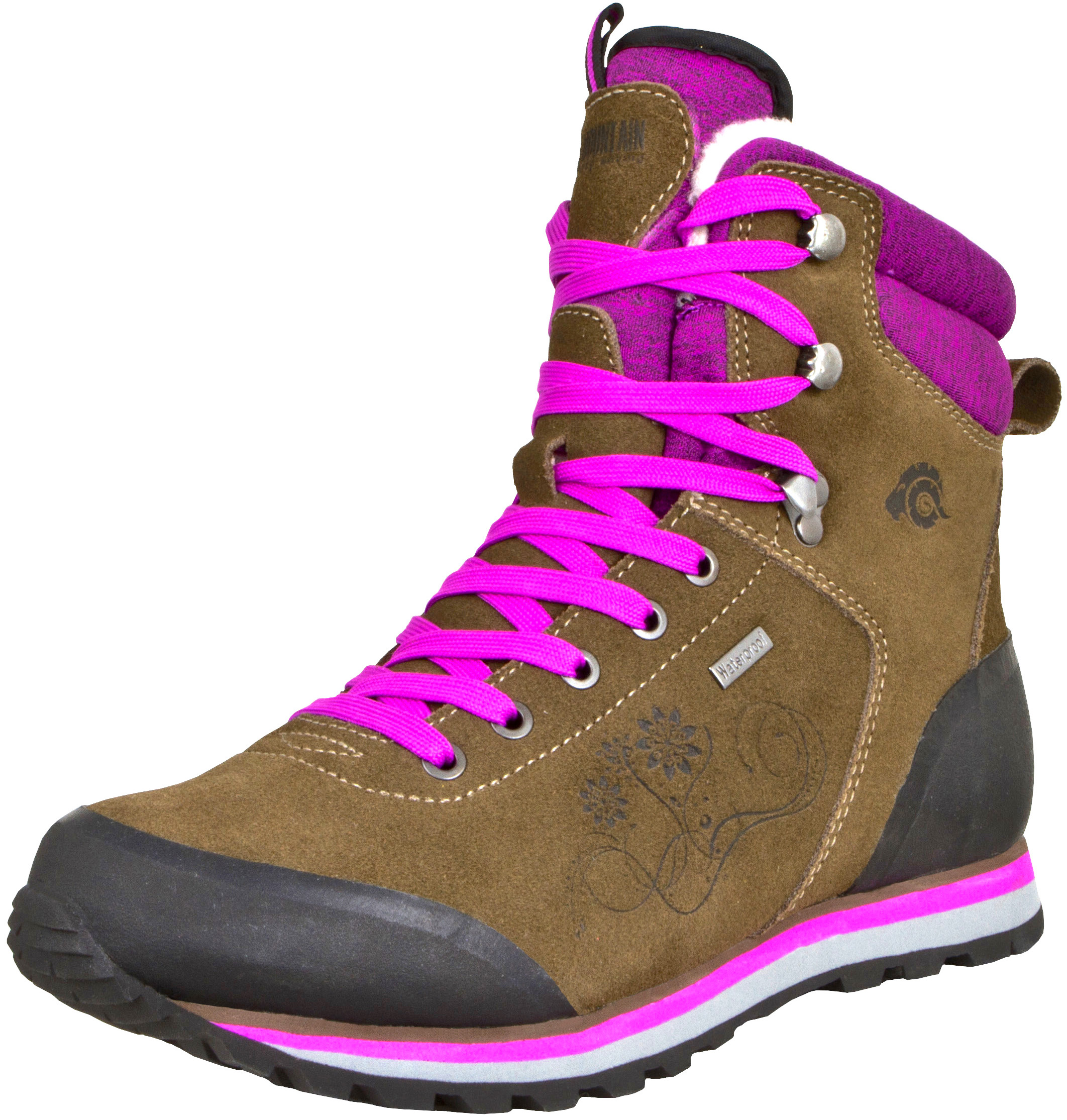 Damen Trekking-& Wanderstiefel mit Wolle Winterstiefel Braun