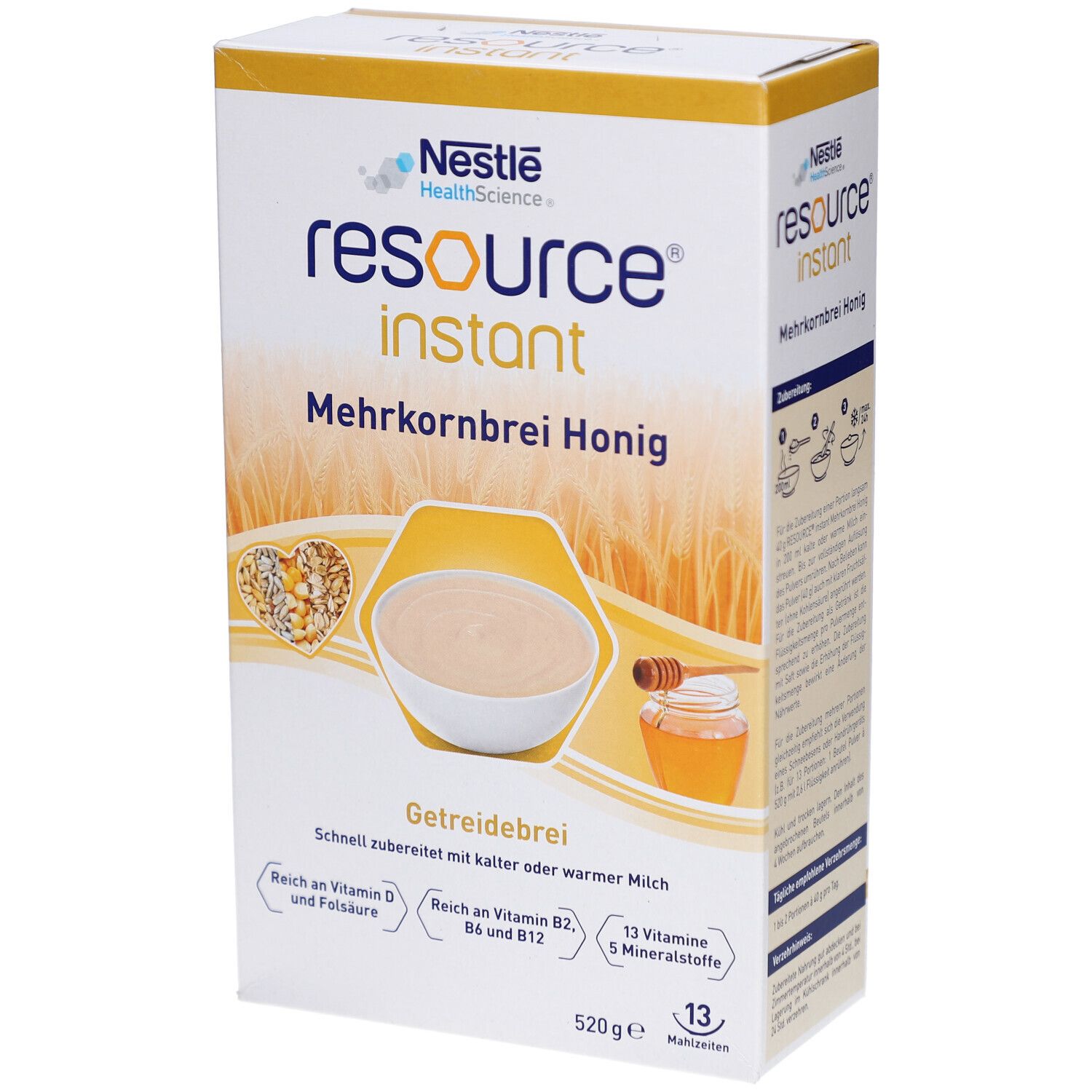 Resource instant Mehrkornbrei Honig Pulver 520 g