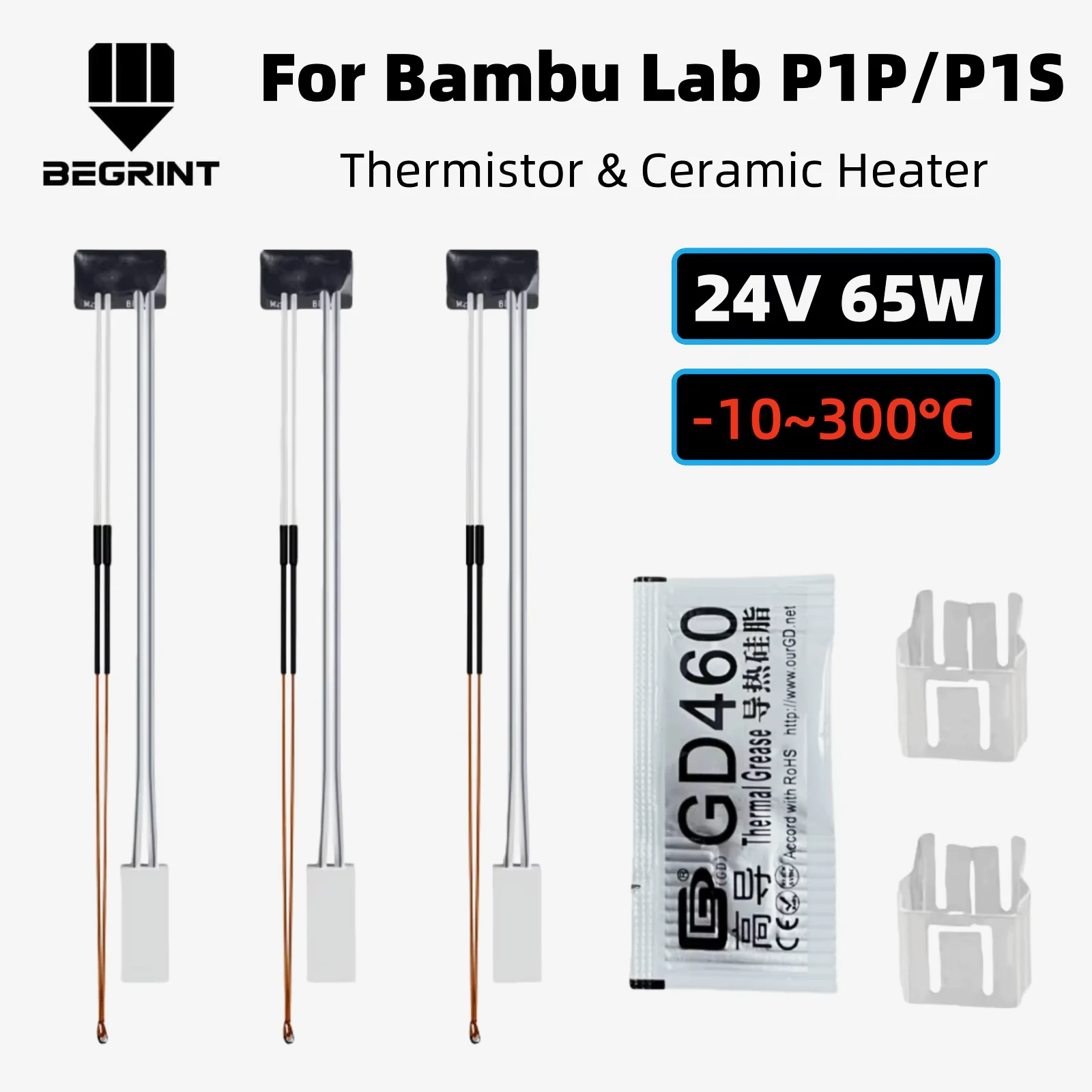 Für Bambu Lab P1S P1P Thermistor Bambus Lab 24 V 65 W Keramikheizung Temperatursensor 350 ℃ Für Bambulab Hotend Update-Teile Image