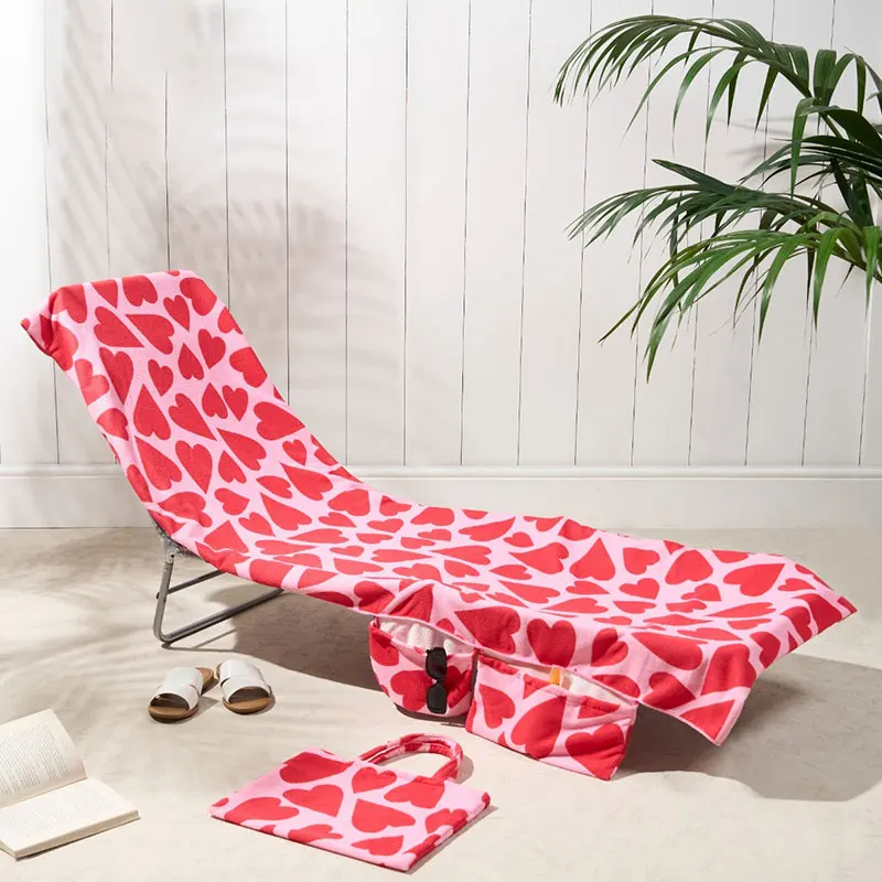 Strandkorb-Abdeckung, Mikrofaser-Handtuch, Stoff, Liegestuhl-Etui, weich, saugfähig, für Sonnenliege, Bettschutz, Outdoor-Strandkorb-Abdeckung