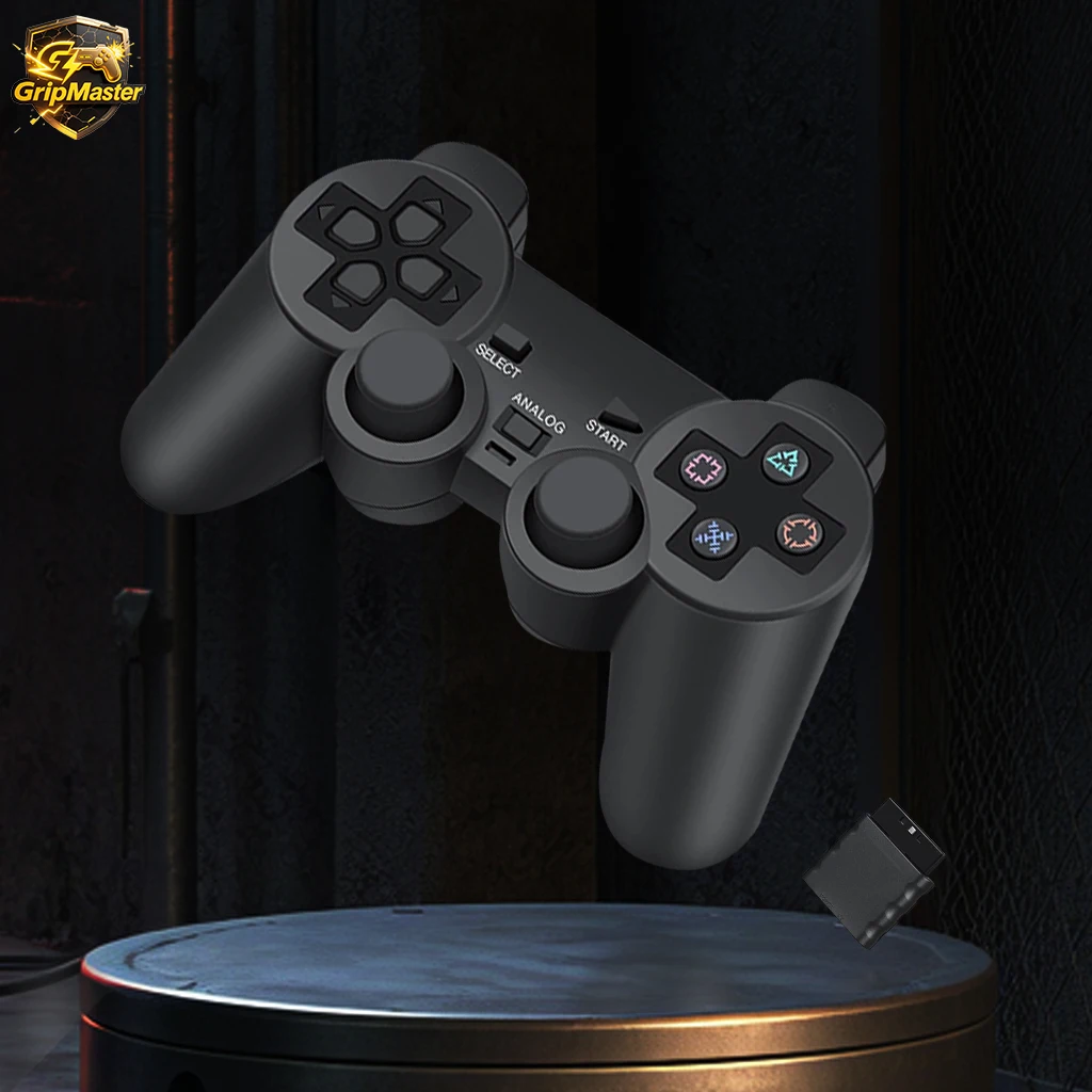 Suitable for PS2 Wireless Game Controller Dual Vibration Joystick Handle Bluetooth Suitable for Sony PlayStation 2/PC/IOS/TV Box