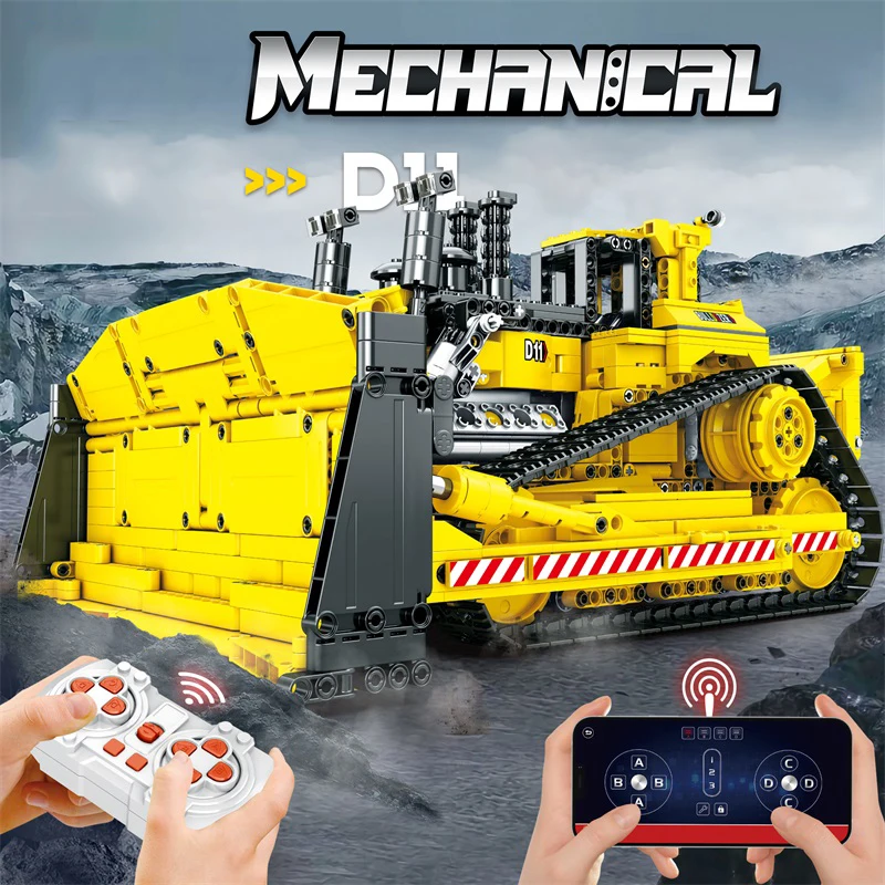 1836PCS D11 Bulldozer Fernbedienung Engineering Fahrzeug Bausteine RC Auto Modell Ziegel DIY Spielzeug Für Kinder Geburtstag Geschenke Image