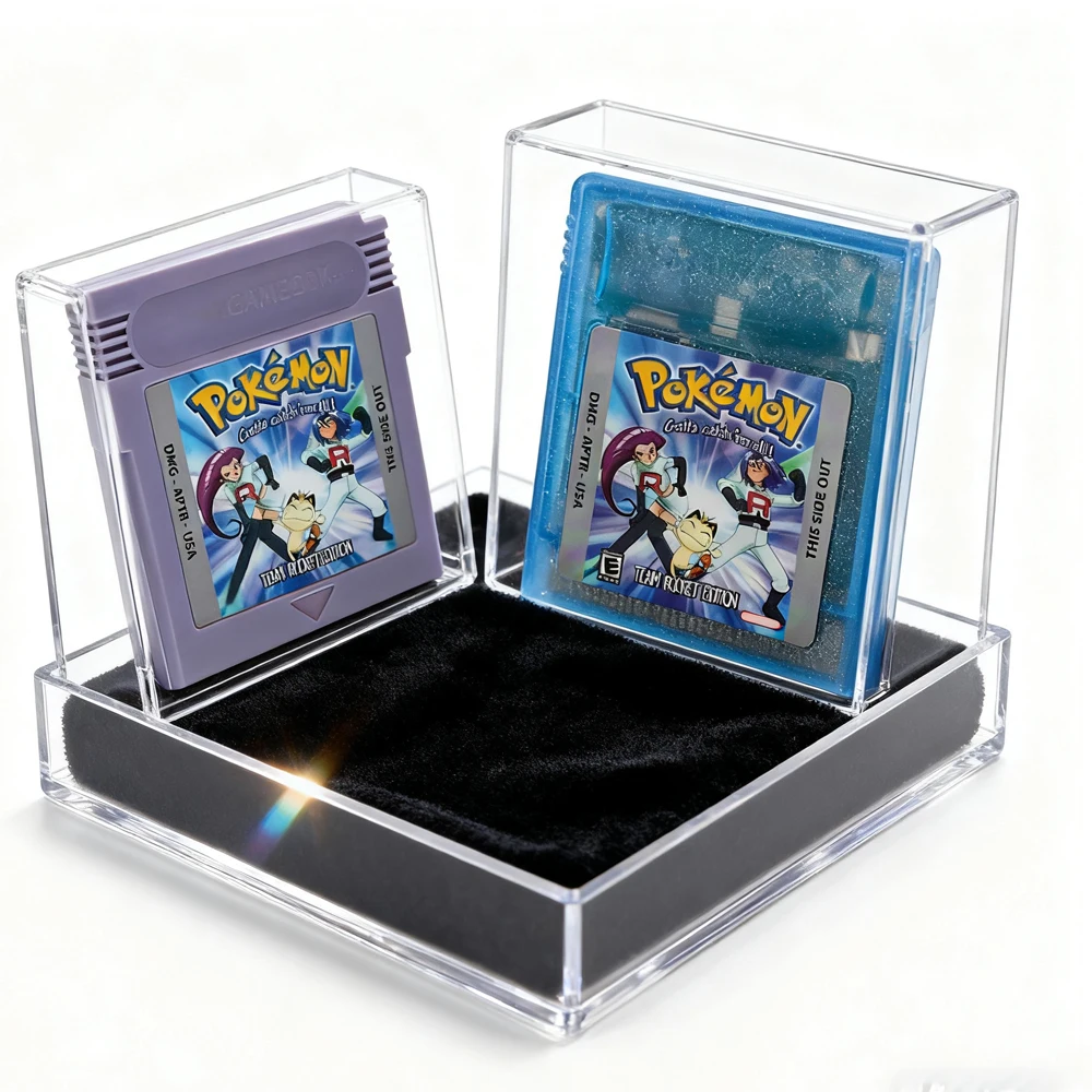 16 Bit Video Game Console Cartridge GBC Game Card Pokemon Team Rocket Edition USA Version Grey Ahell Crystal Shell