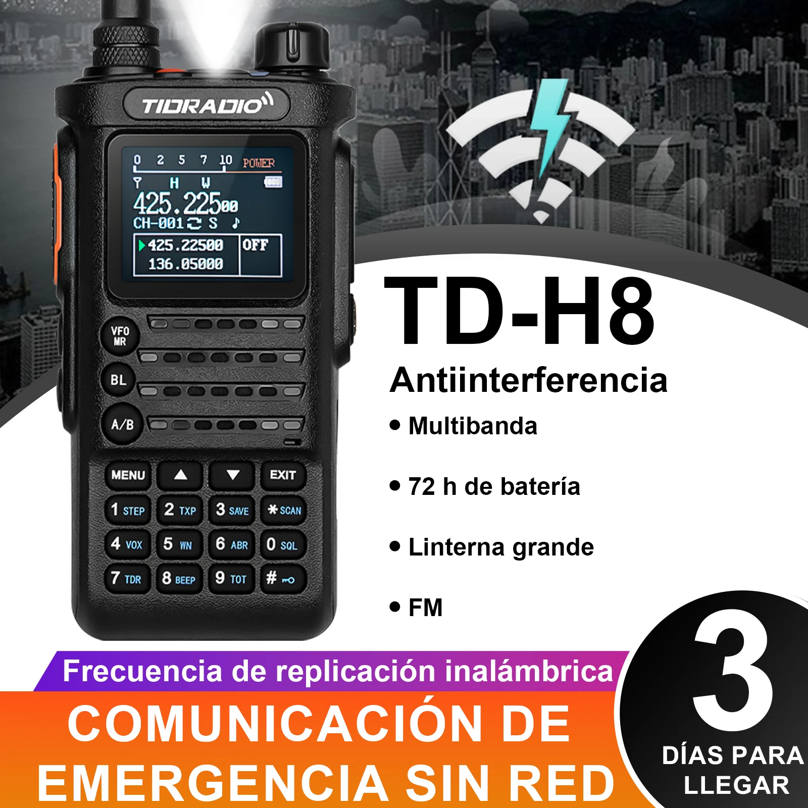 2. Generation TIDRADIO TD-H8 10W Beruf Walkie Talkie Long Range Notfallradio Tragbarer Zwei-Wege-Radioempfänger Sucher Repeater Image