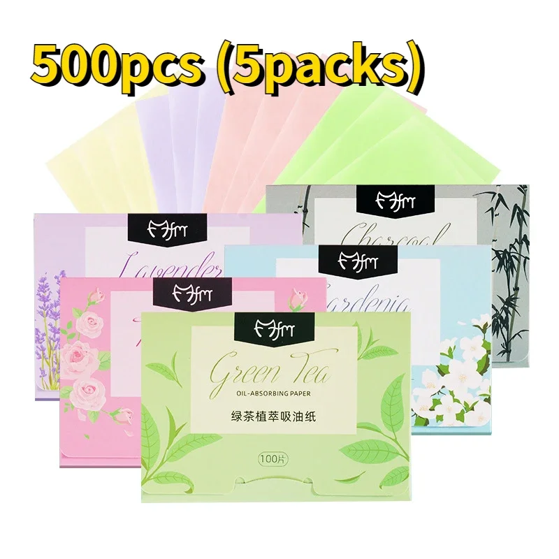 100/500Pcs Gesichts Öl Blotting Blätter Papier Reiniger Öl Gesicht Blotting Papier Öl-absorbieren Reinigung Blätter control Make-Up-Tools Image