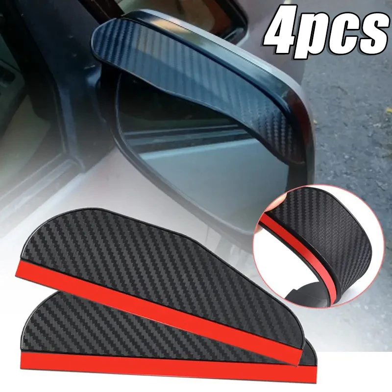 1set Auto Carbon Faser Regen Augenbraue Rückspiegel Visier Schatten Regen Abdeckung Rückspiegel Regnerischen Schild Schutz Auto Zubehör Image